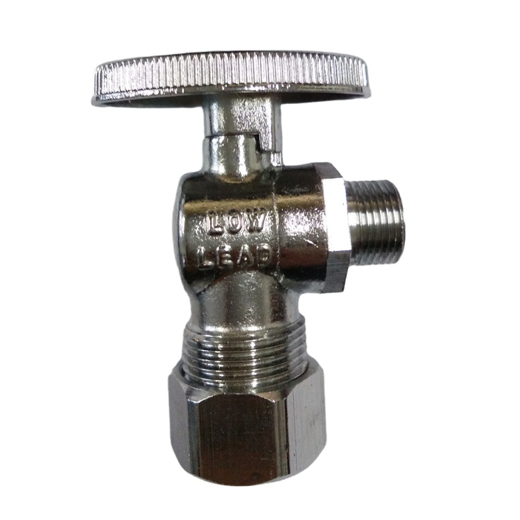 High quality forged T-shaped brass stop valve with zinc alloy handle