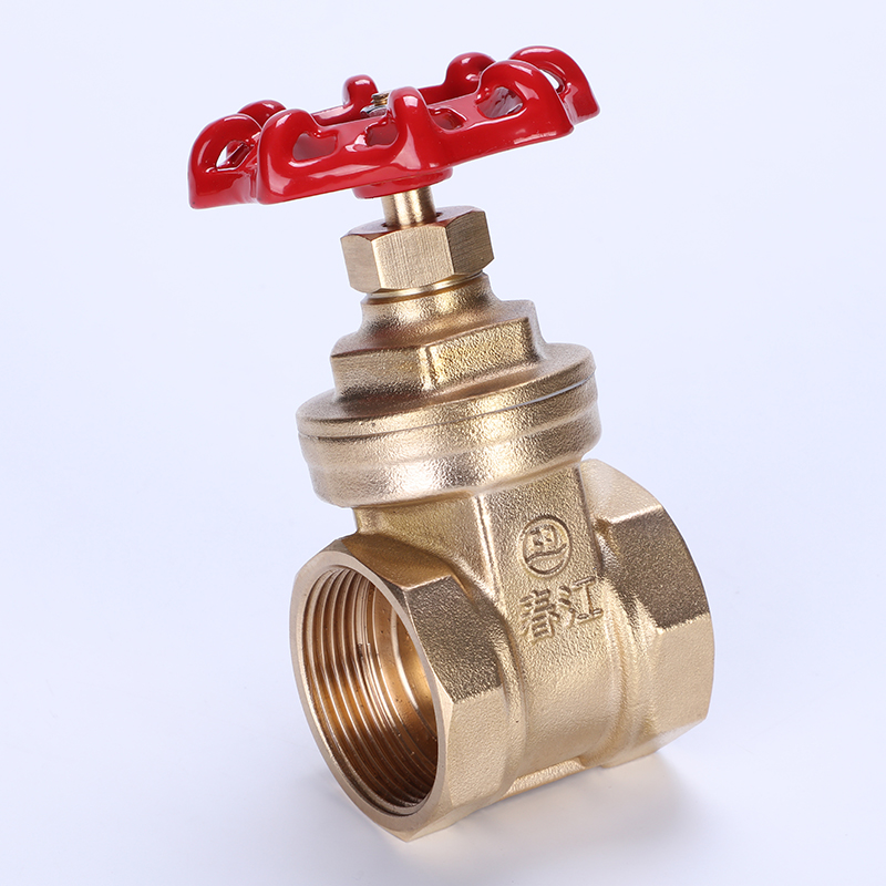Chinese supplier sells high quality forged brass gate valve with red handle