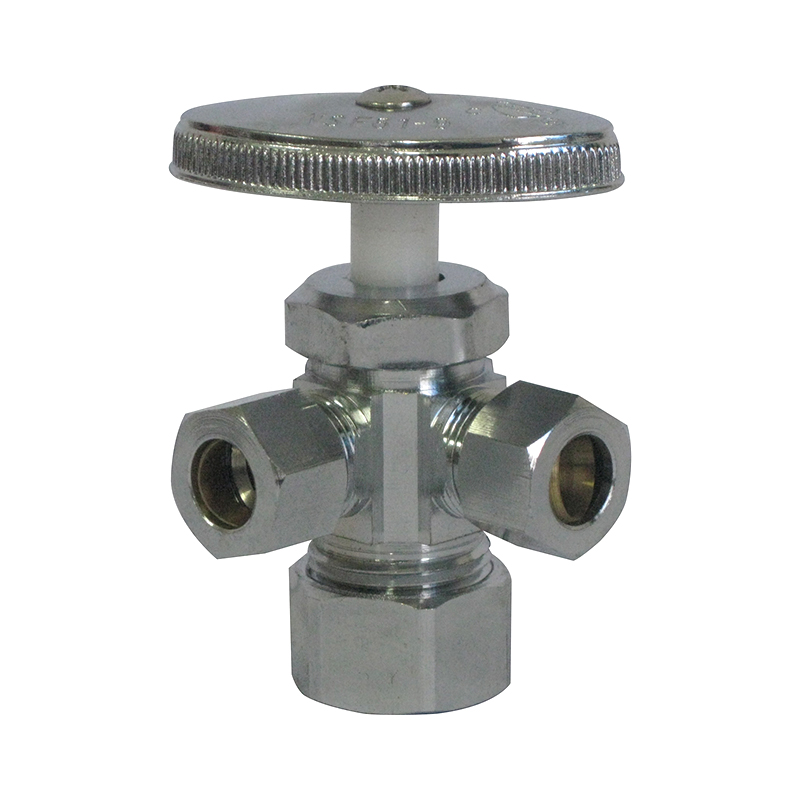 forged brass 3 way angle swivel connection valve toilet with style adapter