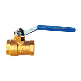 Lockable brass mini ball valve with blue handle for water oil and gas
