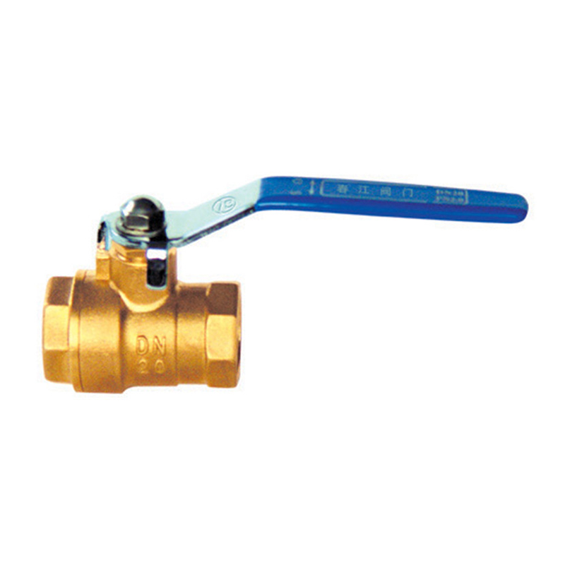 Lockable brass mini ball valve with blue handle for water oil and gas