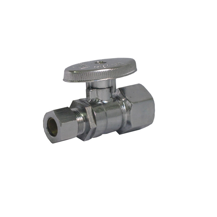 Professional Supplier Brass stop valve 3/8"FIP*3/8"OD water stop valve
