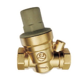 Brass adjustable pressure reducing valve with filter plant
